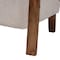 Baxton Studio Sage Modern Japandi Light Grey Fabric and Walnut Brown Finished Wood Arm Chair with Woven Rattan 242-13560-ZORO - alternate 9